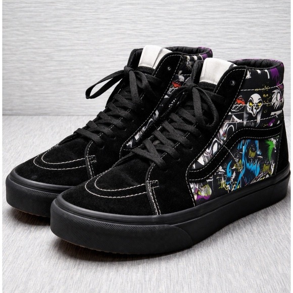Vans Other - Vans Sk8 Hi Disney Villains High Top Sneakers Black Mens 8 Womens 9.5